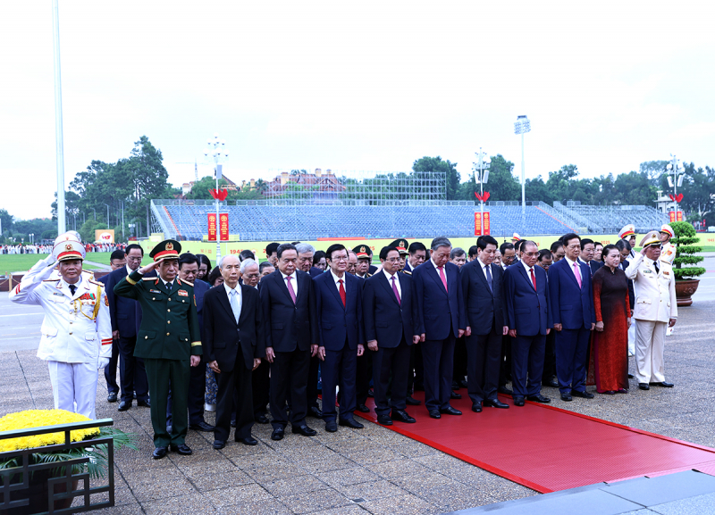 Lãnh đạo Đảng, Nhà nước, Bộ Công an vào Lăng viếng Bác -0