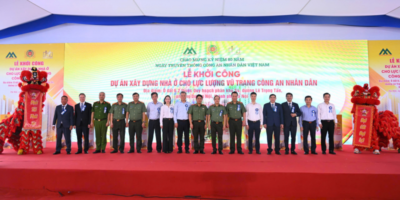 Khởi công Dự án xây dựng nhà ở cho lực lượng vũ trang CAND tại phường Dương Nội -0