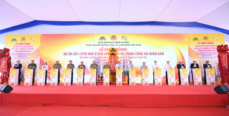 Khởi công Dự án xây dựng nhà ở cho lực lượng vũ trang CAND tại phường Dương Nội -0