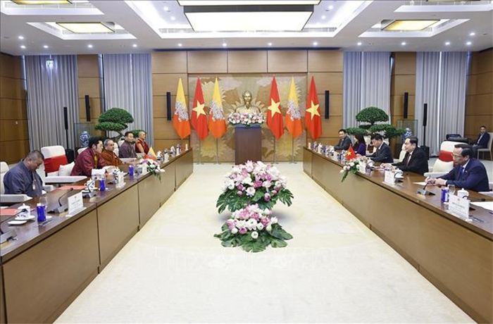 Chủ tịch Quốc hội Trần Thanh Mẫn hội kiến Quốc vương Bhutan -0