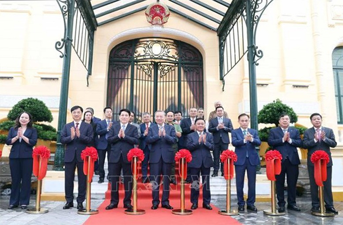 Tổng Bí thư và Chủ tịch nước dự lễ bàn giao Trụ sở làm việc Cơ quan Chủ tịch nước -0