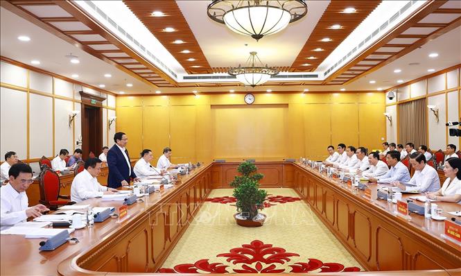 Hai Tổ công tác của Bộ Chính trị làm việc với 4 Ban Thường vụ Tỉnh ủy -0