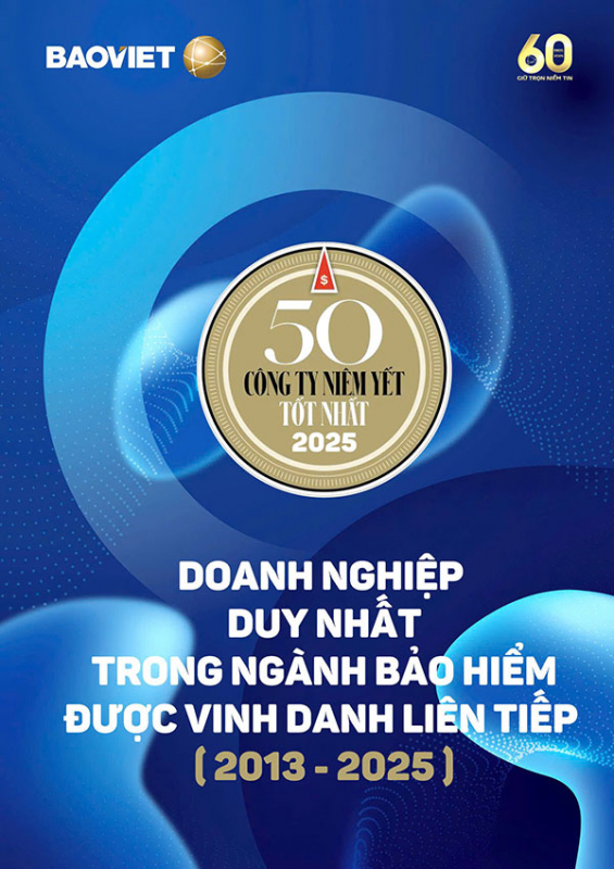 Bảo Việt liên tiếp được vinh danh trong “Danh sách 50 công ty niêm yết tốt nhất Việt Nam” (Forbes) từ 2013 -0