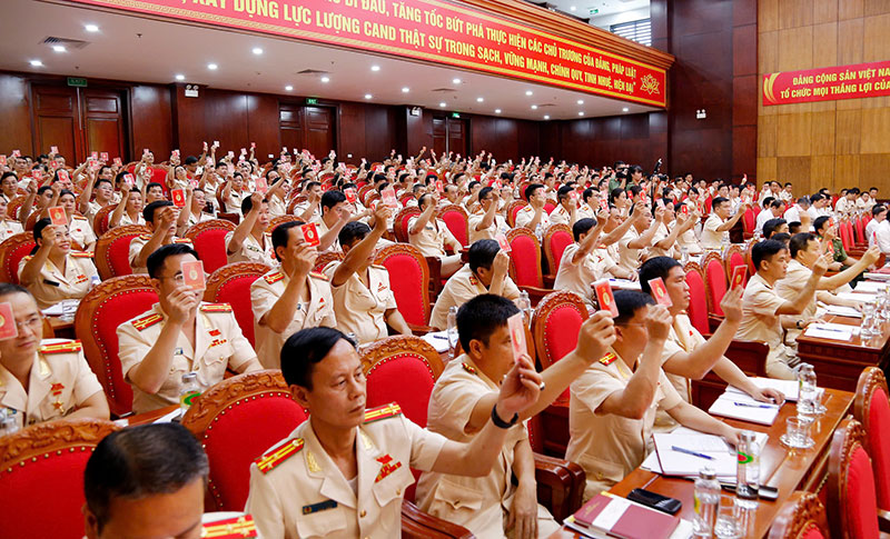 Thứ trưởng Đặng Hồng Đức dự và chỉ đạo Đại hội đại biểu Đảng bộ Công an tỉnh Lào Cai -0