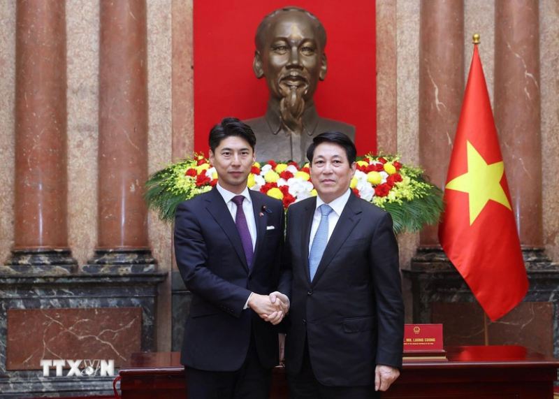 Chủ tịch nước tiếp Trưởng Ban Thanh niên Đảng Dân chủ tự do Nhật Bản -0