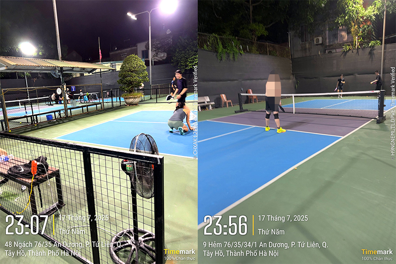 Sân Pickleball hoạt động xuyên đêm gây mất an ninh trật tự -0