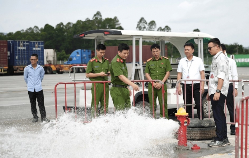 Kiểm tra công tác an toàn PCCC tại Công viên logistics Viettel Lạng Sơn -0