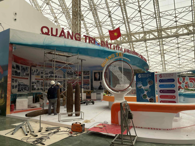 Các đơn vị gấp rút hoàn thiện các hạng mục tại Triển lãm 