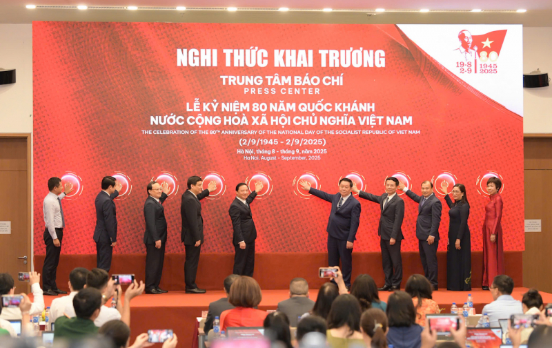 Khai trương Trung tâm Báo chí A80 - nơi tác nghiệp của gần 1.550 phóng viên báo chí -0