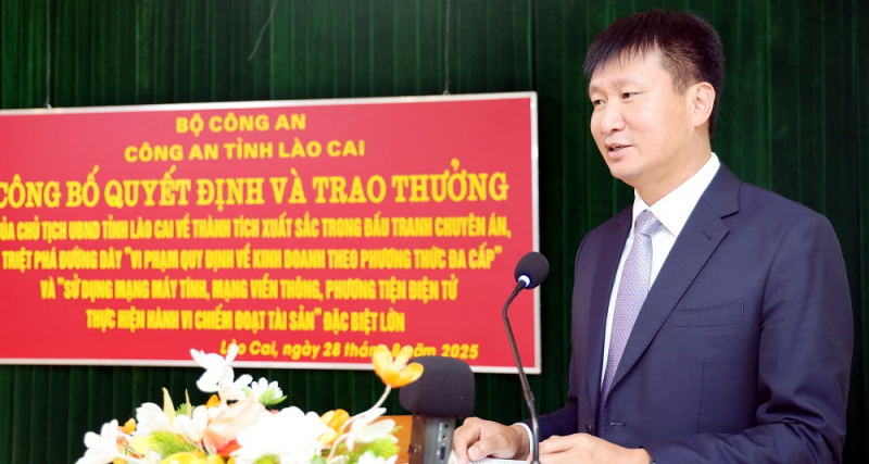 Triệt xoá đường dây lừa đảo tài sản, Công an tỉnh Lào Cai được khen thưởng -0