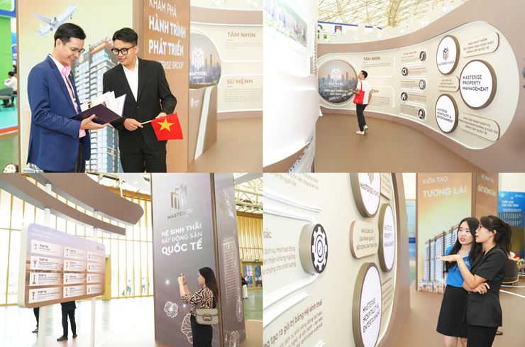 Nhiều khách tham quan hứng thú với “Con đường Thương hiệu” của doanh nghiệp.