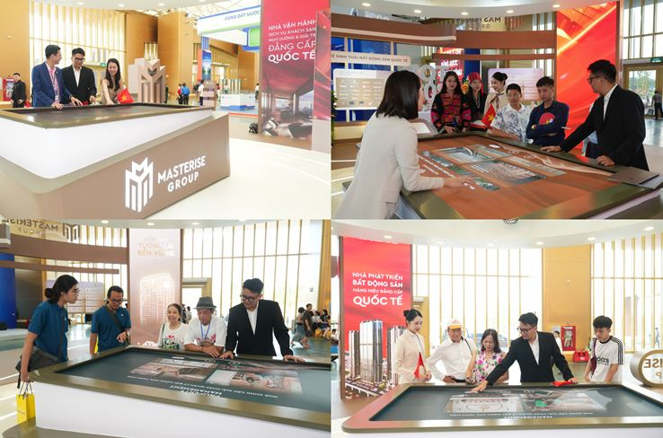 Khu vực trải nghiệm LED tương tác là điểm nhấn ấn tượng của khu trưng bày.