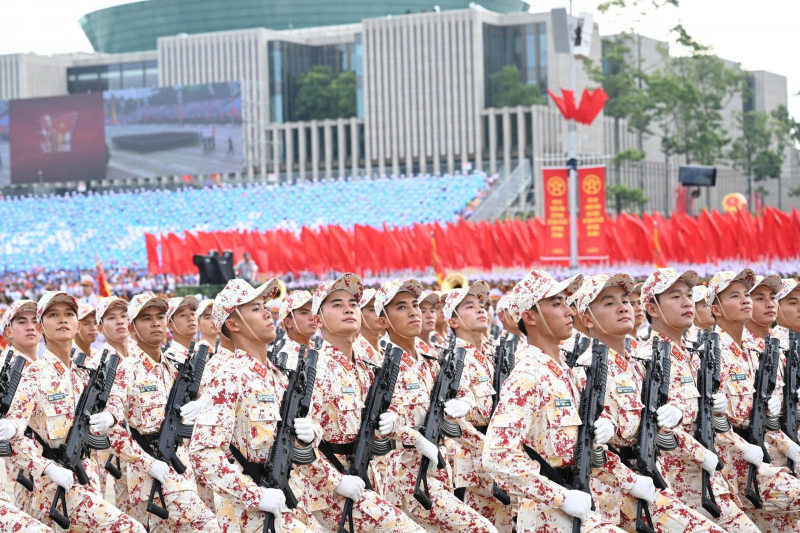 Cận cảnh các khối diễu binh hùng hậu của lực lượng CAND tại Lễ tổng duyệt A80 -2