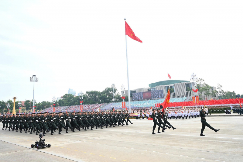 Cận cảnh các khối diễu binh hùng hậu của lực lượng CAND tại Lễ tổng duyệt A80 -3