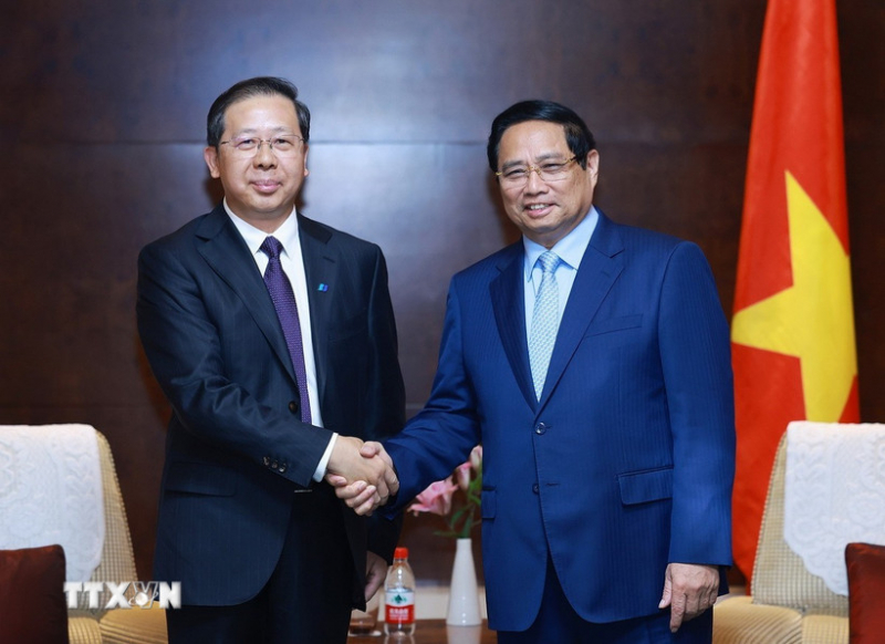 Thủ tướng Phạm Minh Chính làm việc với các Tập đoàn hàng đầu của Trung Quốc -0