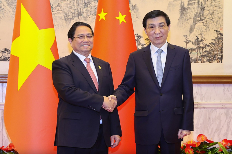 Thủ tướng Phạm Minh Chính hội kiến Chủ tịch Chính hiệp toàn quốc Trung Quốc -0