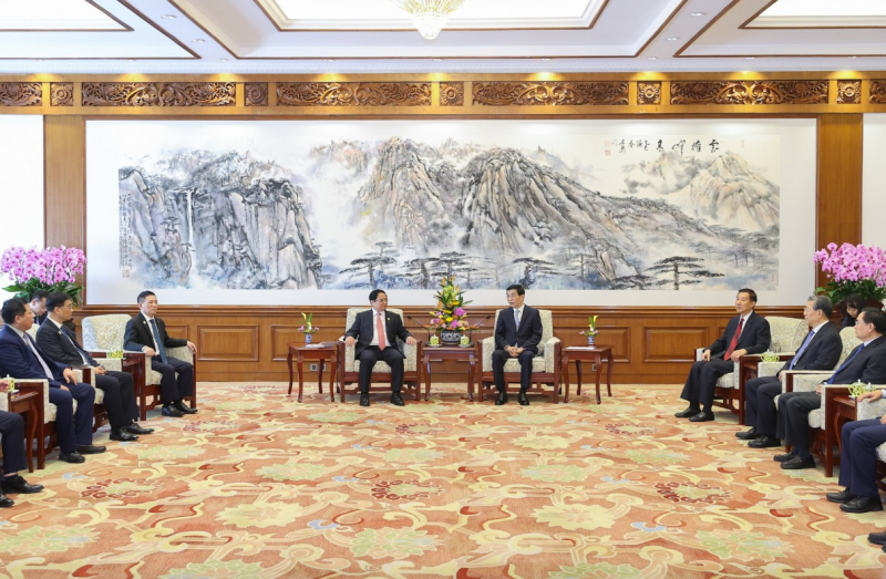 Thủ tướng Phạm Minh Chính hội kiến Chủ tịch Chính hiệp toàn quốc Trung Quốc -2