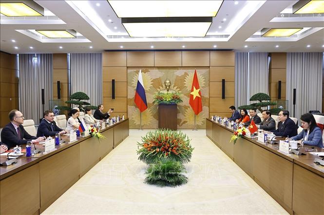 Chủ tịch Quốc hội Trần Thanh Mẫn tiếp Phó Chủ tịch thứ nhất Hội đồng Liên bang Quốc hội Nga -1