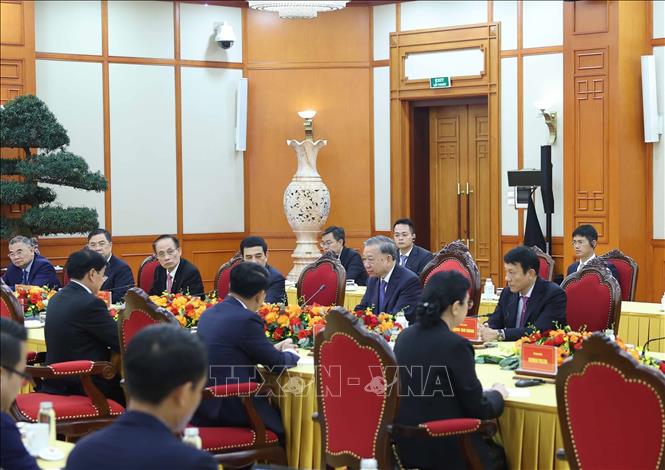 Tổng Bí thư Tô Lâm hội kiến Tổng Bí thư, Chủ tịch nước Lào Thongloun Sisoulith -0
