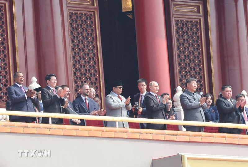 Chủ tịch nước gặp lãnh đạo các nước tại Lễ kỷ niệm chiến thắng phátxít -0