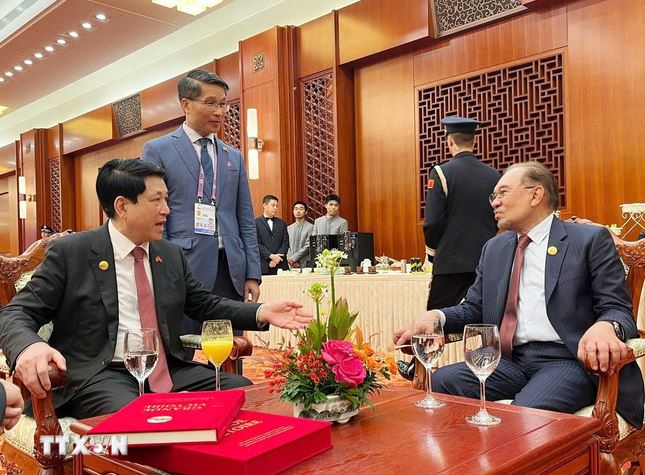 Chủ tịch nước gặp lãnh đạo các nước tại Lễ kỷ niệm chiến thắng phátxít -0