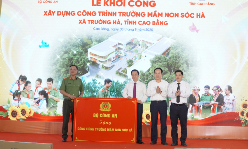 Khởi công xây dựng Trường Mầm non Sóc Hà - Ngôi nhà học tập giữa đại ngàn biên giới Cao Bằng -0