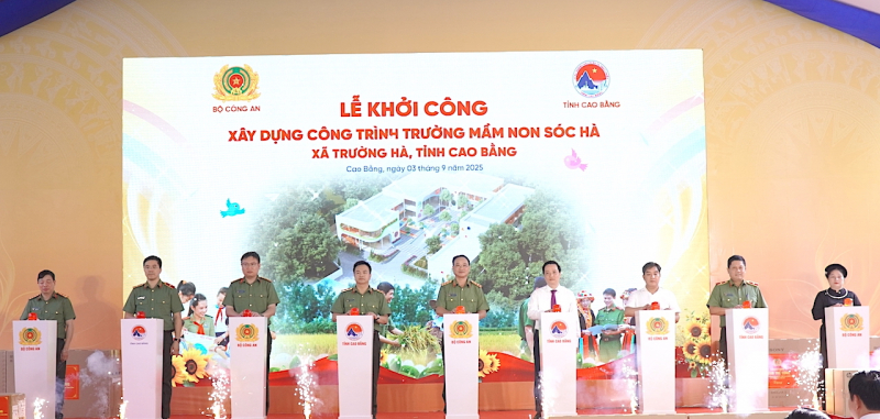 Khởi công xây dựng Trường Mầm non Sóc Hà - Ngôi nhà học tập giữa đại ngàn biên giới Cao Bằng -0