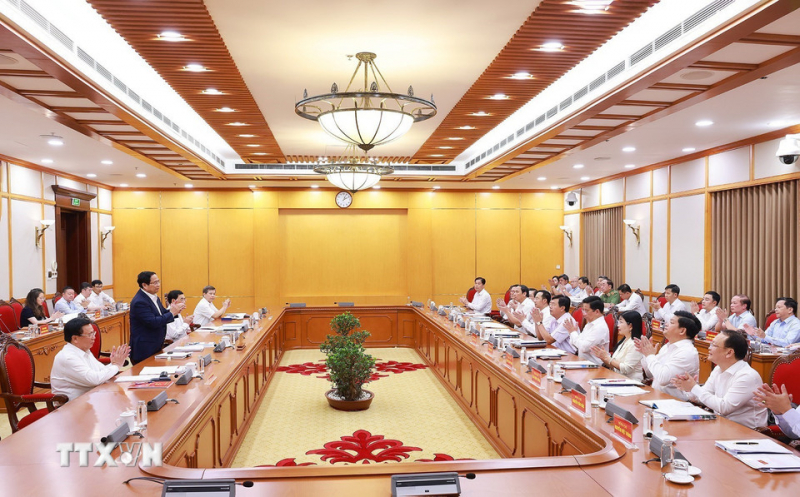 Bộ Chính trị làm việc với Ban Thường vụ Tỉnh ủy các tỉnh An Giang và Lâm Đồng -0