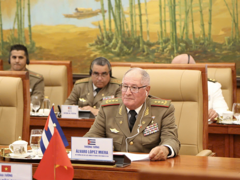 Đại tướng Phan Văn Giang chủ trì Lễ đón Bộ trưởng Bộ các Lực lượng vũ trang cách mạng Cuba -0