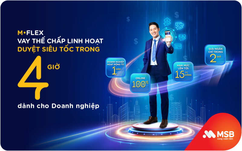 Vay thế chấp linh hoạt chỉ trong 4 giờ với M-Flex của MSB -0