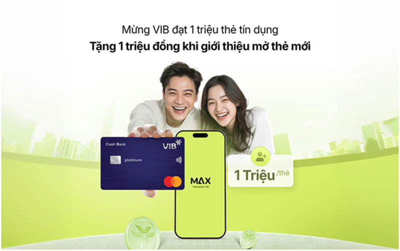 Cán mốc 1 triệu thẻ tín dụng, VIB dành triệu deal tri ân khách hàng -0