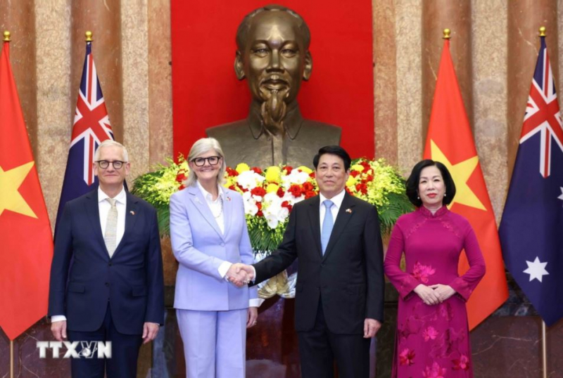 Chủ tịch nước Lương Cường chủ trì lễ đón cấp Nhà nước Toàn quyền Australia -0