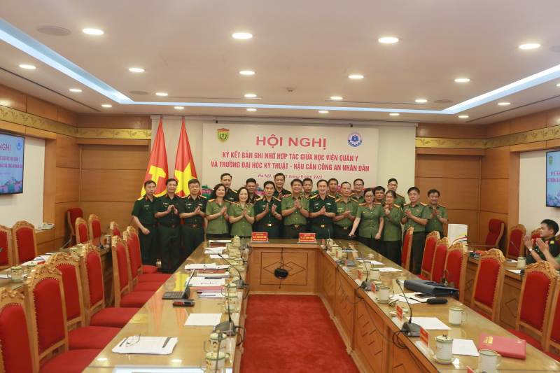Trường Đại học Kỹ thuật-Hậu cần CAND và Học viện Quân y ký kết Biên bản hợp tác -0