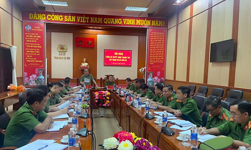 Công bố Quyết định thanh tra một số mặt công tác tại Trại giam Cái Tàu -0