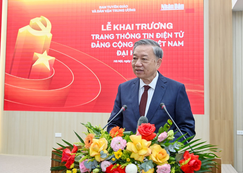 Tổng Bí thư Tô Lâm dự lễ ra mắt Trang thông tin điện tử