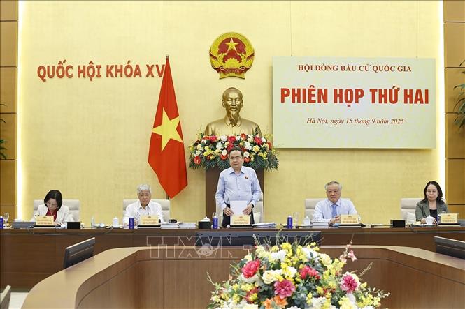 Chủ tịch Quốc hội Trần Thanh Mẫn chủ trì Phiên họp thứ hai Hội đồng Bầu cử quốc gia -0