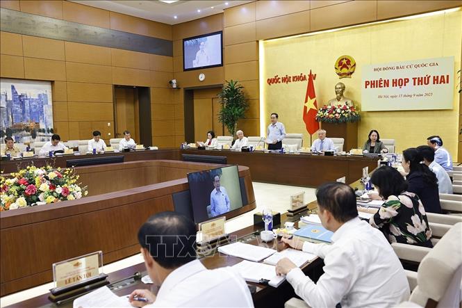 Chủ tịch Quốc hội Trần Thanh Mẫn chủ trì Phiên họp thứ hai Hội đồng Bầu cử quốc gia -0