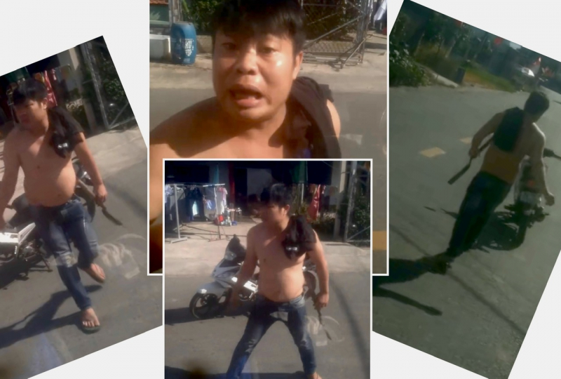 Truy xét người đàn ông cầm hung khí đập phá xe tải -0