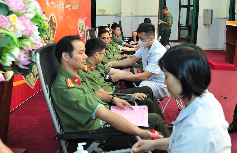 200 CBCS Cụm thi đua số 1, Bộ Công an tham gia hiến máu tình nguyện -0