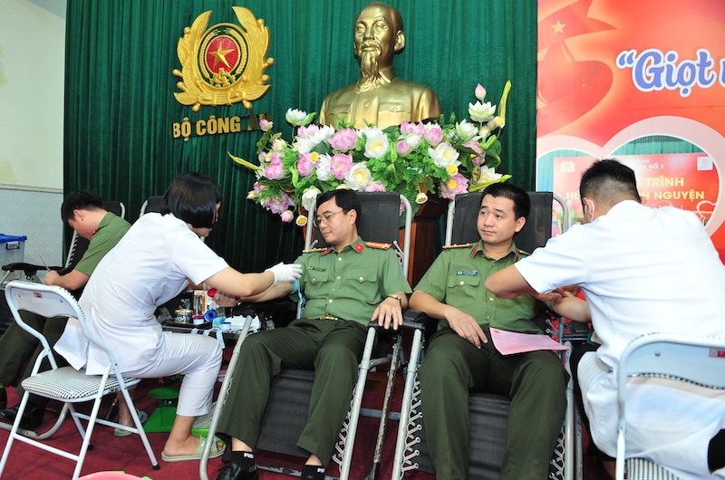 200 CBCS Cụm thi đua số 1, Bộ Công an tham gia hiến máu tình nguyện -0