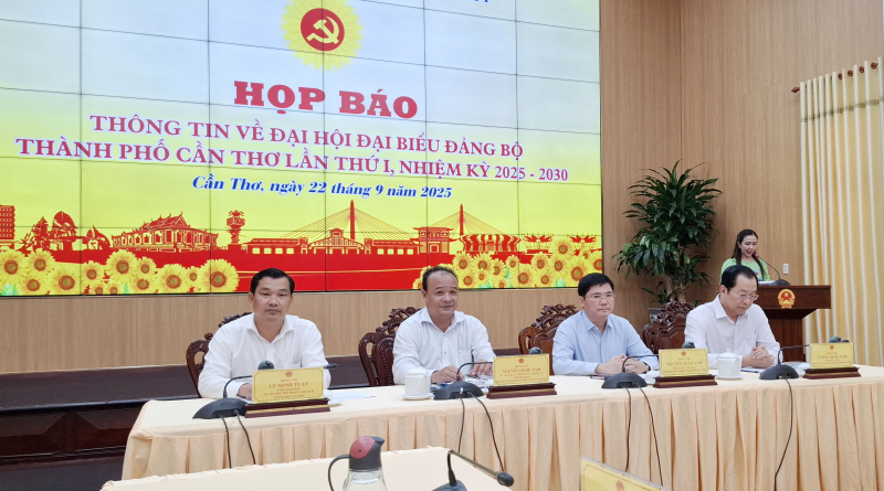 Đại hội Đảng bộ TP Cần Thơ lần thứ I, nhiệm kỳ 2025 – 2030 sẽ diễn ra từ 26 - 28/9 -0
