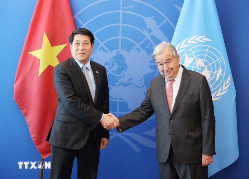 Chủ tịch nước Lương Cường gặp Tổng Thư ký Liên hợp quốc António Guterres -0