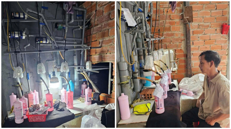 Triệt phá đường dây sản xuất, buôn bán hàng giả nhãn hiệu nước tẩy O.K -0
