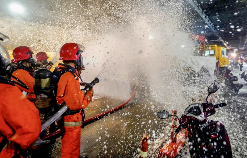 Ngăn chặn cháy, nổ trong hầm sông Sài Gòn từ những tình huống diễn tập -1