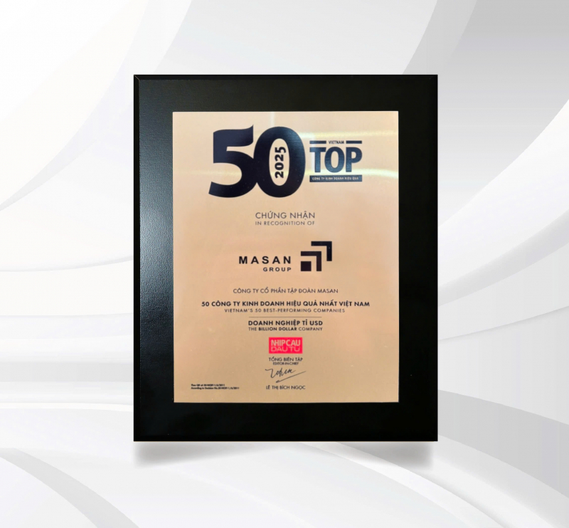 12 năm liên tiếp Masan Group đạt TOP 50 Công ty kinh doanh hiệu quả nhất Việt Nam -0