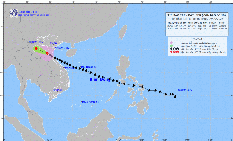Bão số 10 suy yếu, tiếp tục mưa lớn, gia tăng lũ quét, sạt lở đất -0