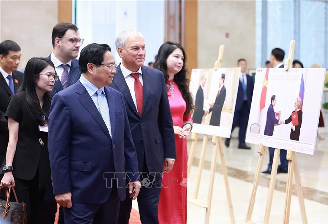 Thủ tướng Chính phủ Phạm Minh Chính hội kiến Chủ tịch Duma Quốc gia Nga -0
