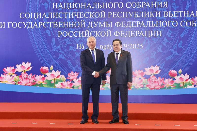 Chủ tịch Quốc hội Trần Thanh Mẫn hội đàm Chủ tịch Đuma Quốc gia Quốc hội Liên bang Nga -0