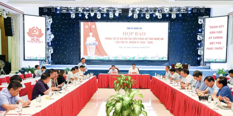 Nghệ An: Họp báo thông tin về Đại hội đại biểu Đảng bộ nhân dân tỉnh Nghệ An lần thứ XX, nhiệm kỳ 2025-2030 -0