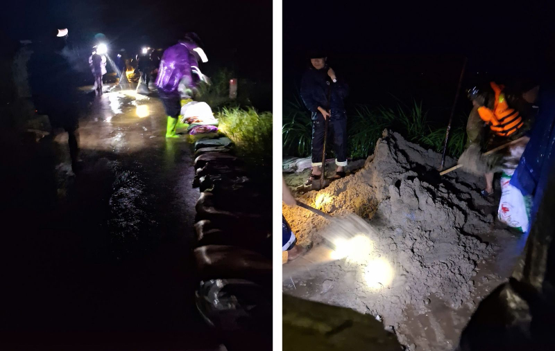 Công an Thanh Hóa “xuyên đêm” khắc phục sự cố đê có nguy cơ vỡ -0
